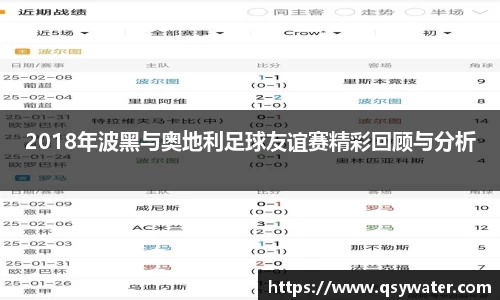 2018年波黑与奥地利足球友谊赛精彩回顾与分析